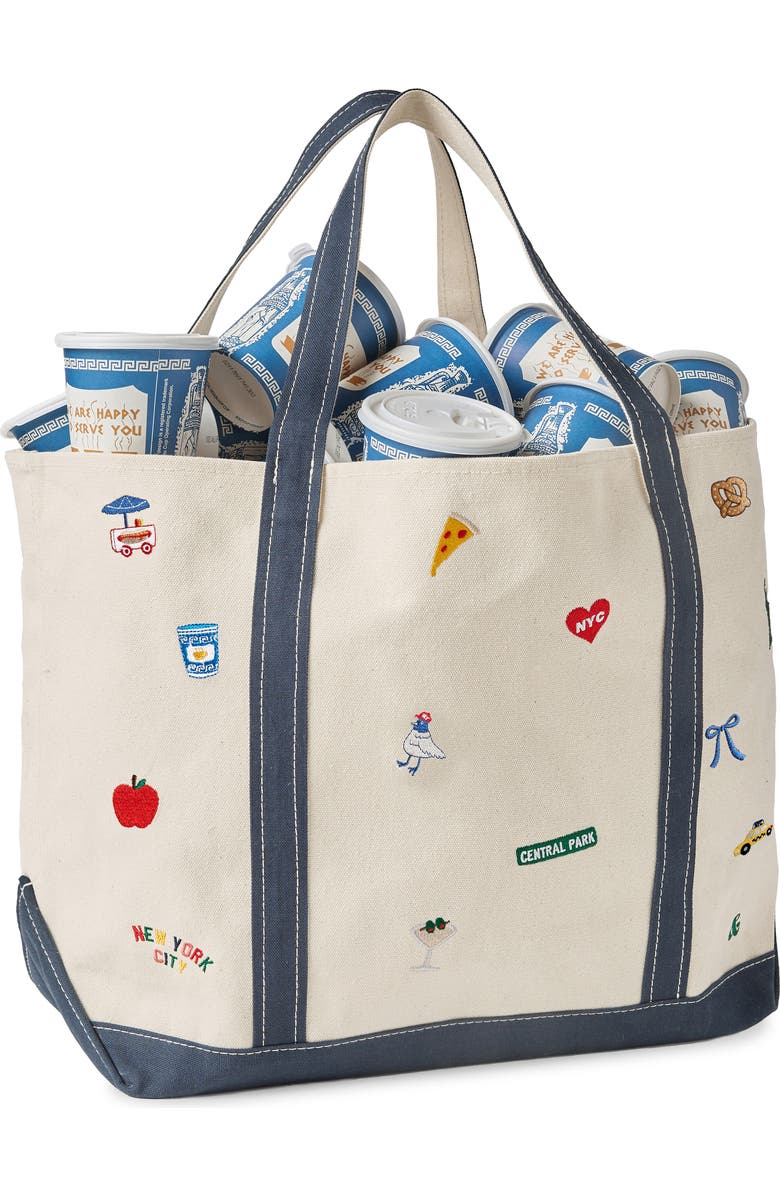 Alice & Wonder New York Icon Canvas Tote, Alternate, color, Natural / Colorful Icons