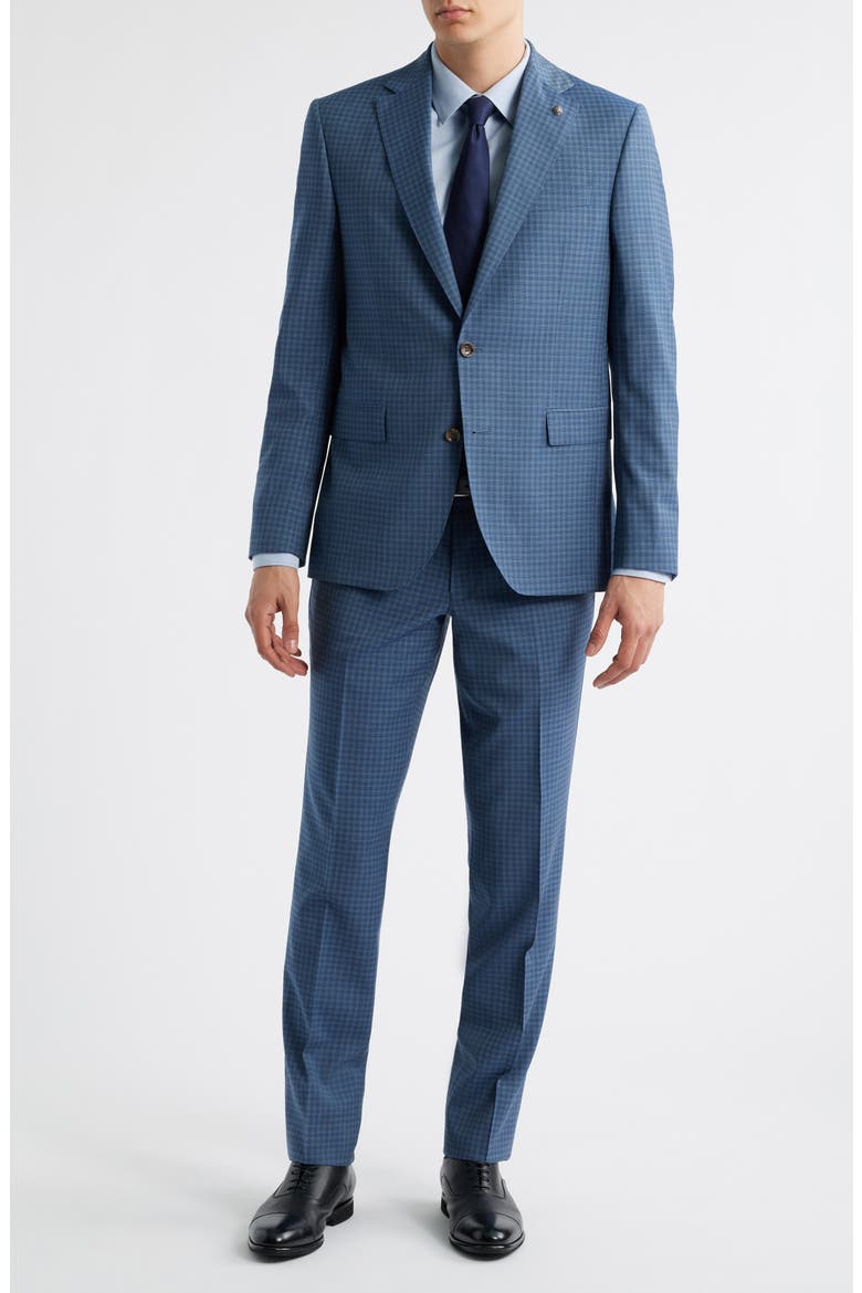 Esprit Box Check Suit, Main, color, BLUE