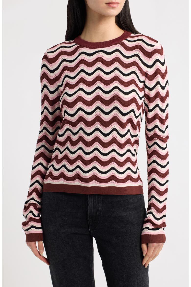 Sarafina Pointelle Sweater, Main, color, SAKURA MULTI