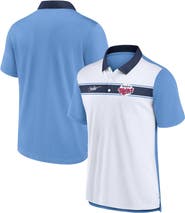 Nike Men's Nike  White/Light Blue Minnesota Twins Rewind Stripe Polo