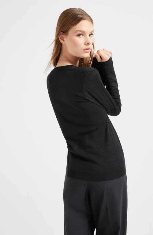 Brunello Cucinelli Sparkling Sweater In Black