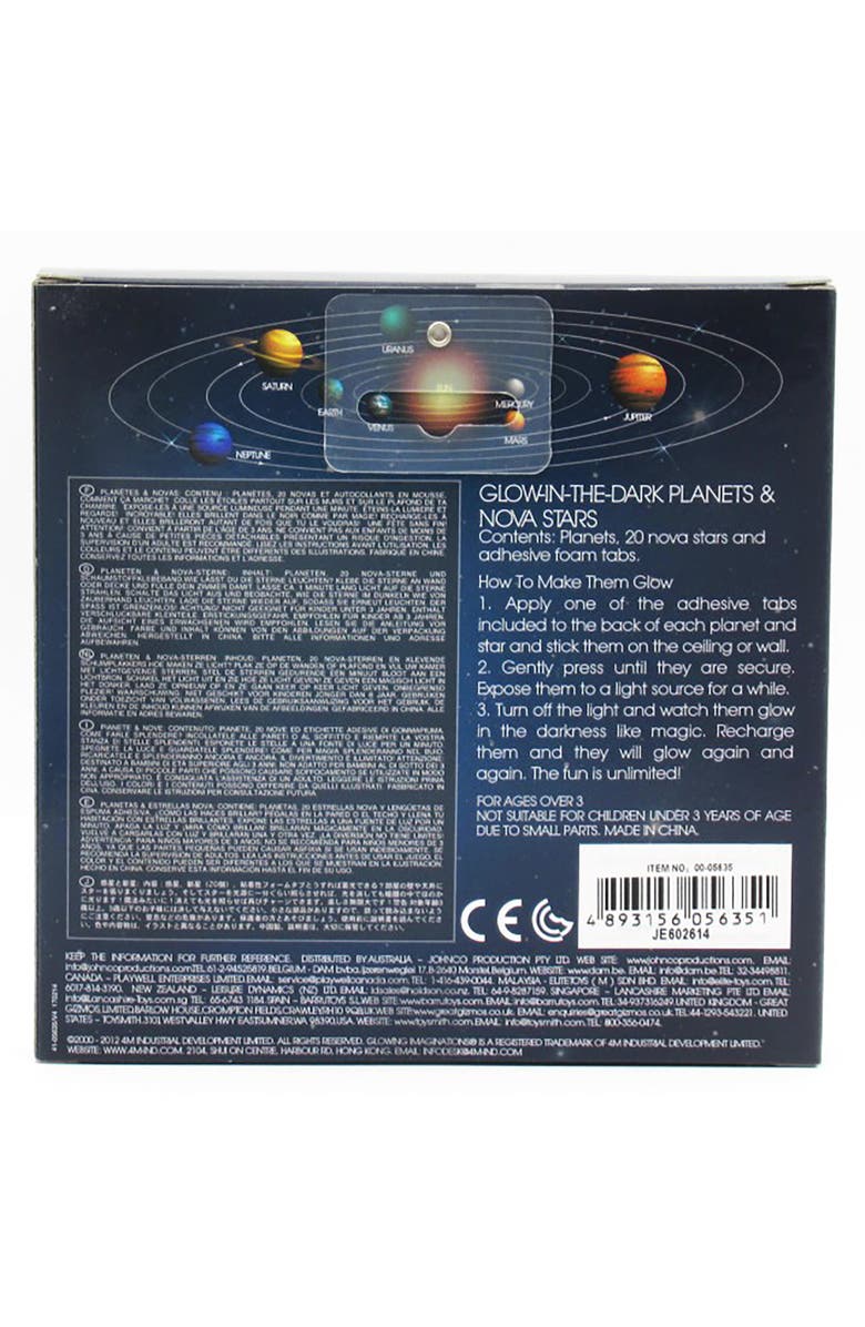 4M Glow Planets & Nova Stars 20 Glow in Dark Stick Ons, Alternate, color, Multicolored