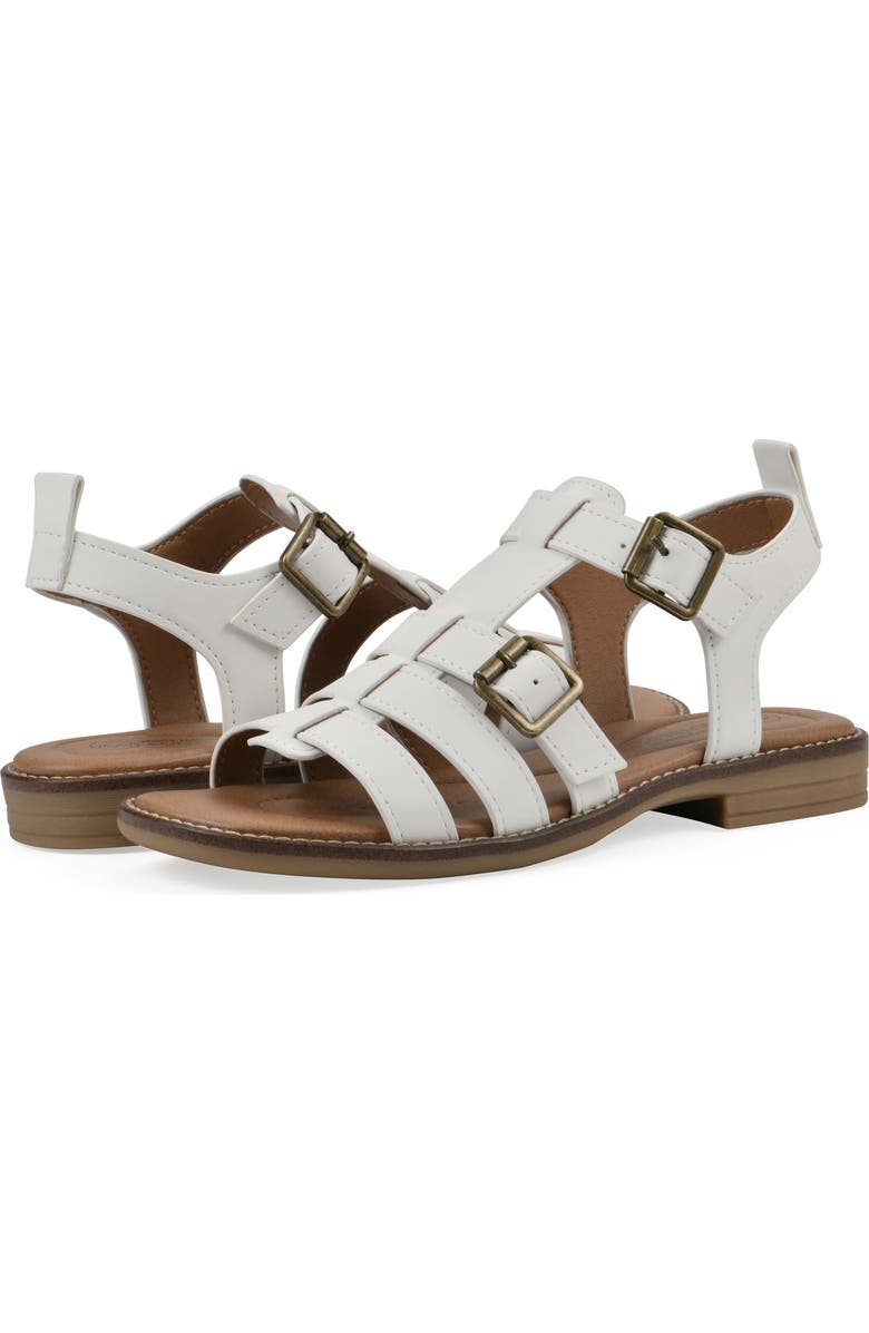 CLIFFS BY WHITE MOUNTAIN Mayday Gladiator Sandal, Alternate, color, White Smooth