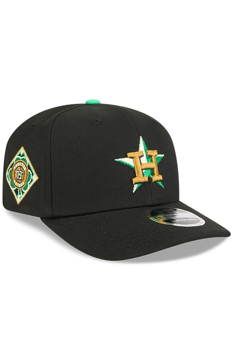 Men's New Era  Black Houston Astros 2026 St. Patrick's Day 9SEVENTY Adjustable Hat, Main, color, Black