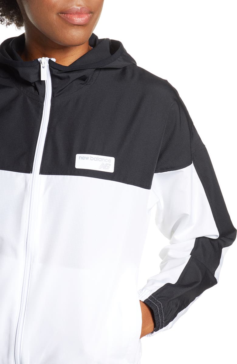 New Balance Athletics Colorblock Water Resistant Windbreaker, Alternate, color, 