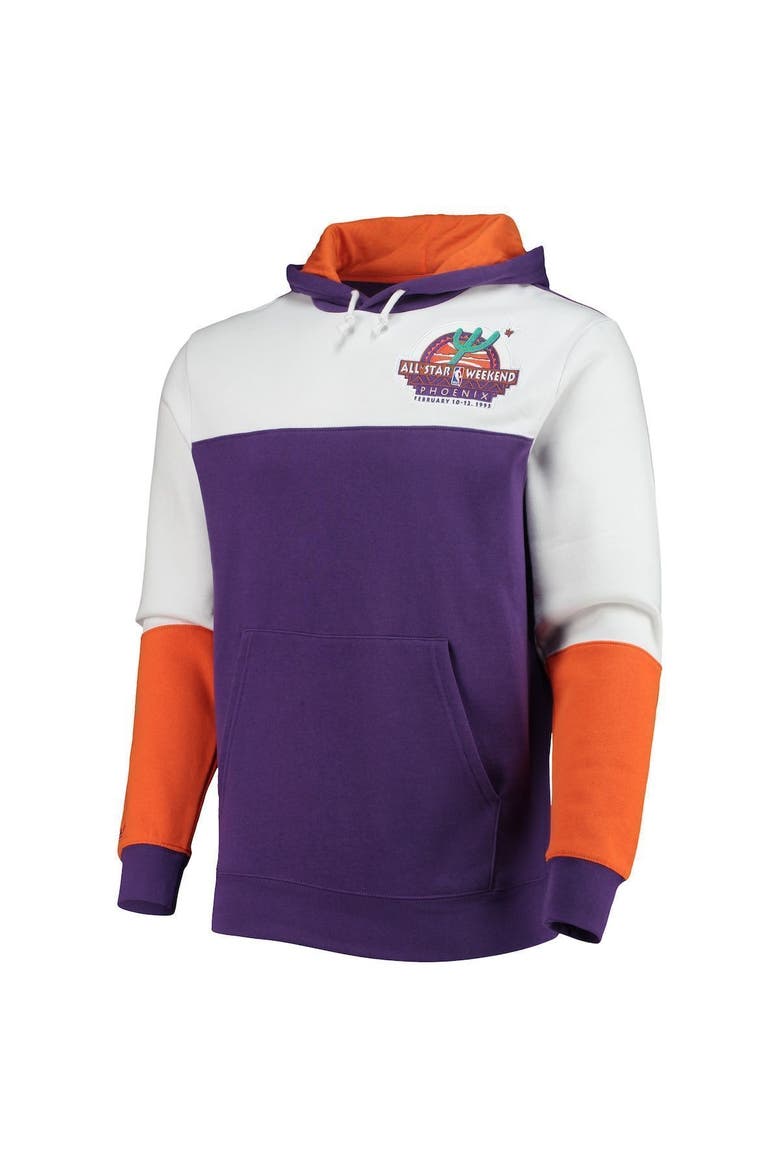 Men's Mitchell & Ness Purple NBA Hardwood Classics 1995 All-Star Game Colorblock Fusion Pullover Hoodie, Alternate, color, Purple