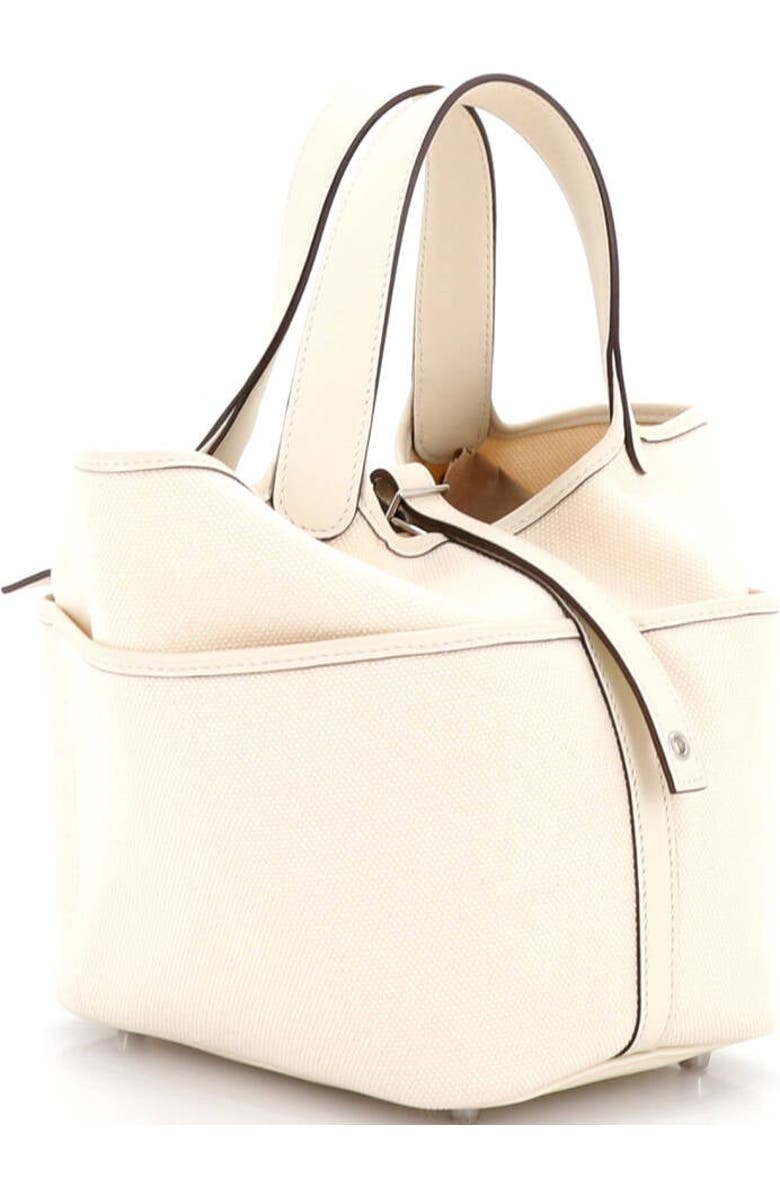 Pre-Owned Hermes Cargo Picotin Lock Bag Canvas and Swift PM, Alternate, color, Nata