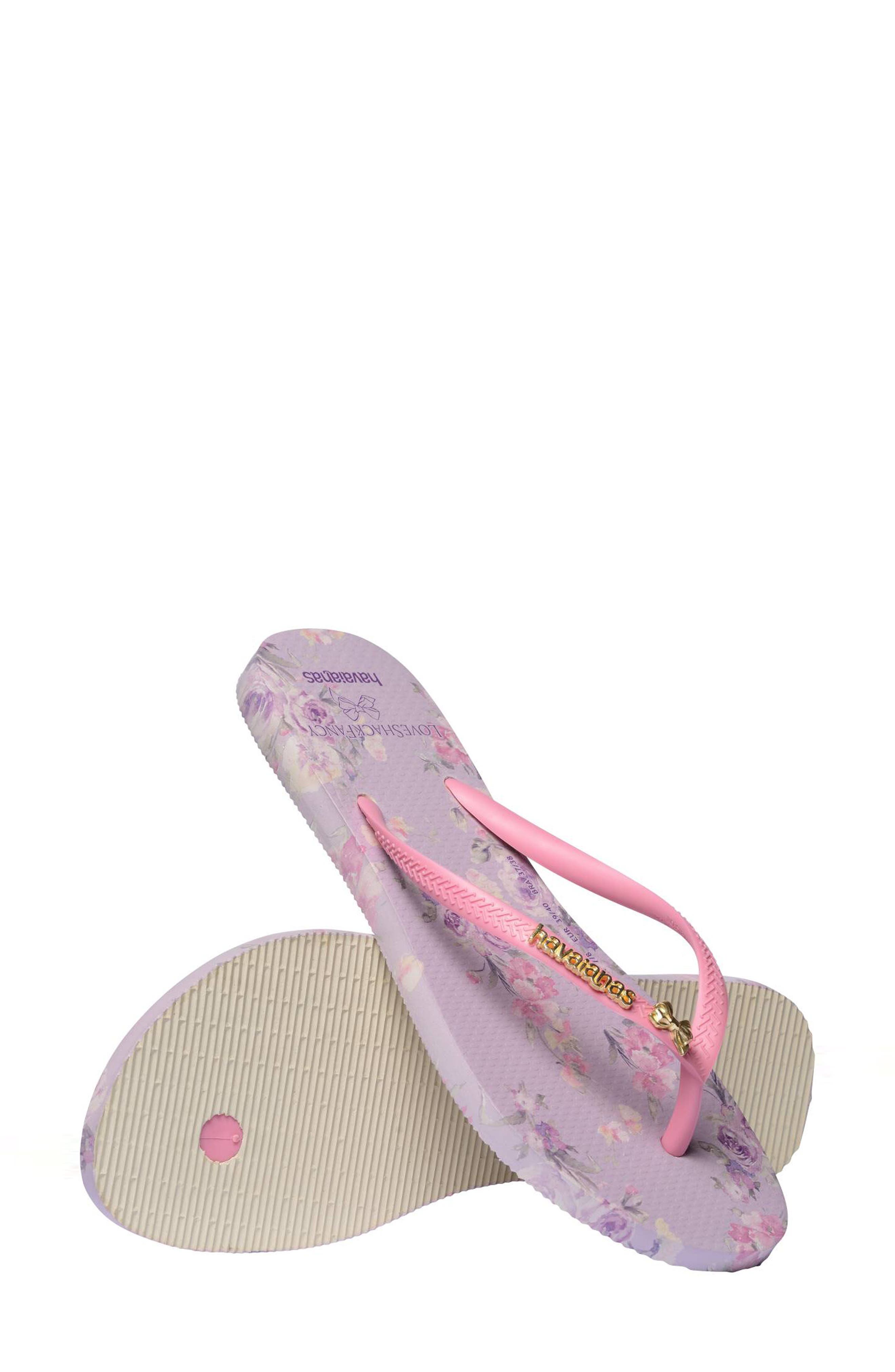 Havaianas x LoveShackFancy Slim Happy Thoughts Flip Flop, Alternate, color, 