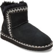 DEARFOAMS Fireside Perth Genuine Shearling Fold Down Bootie with Embroidery