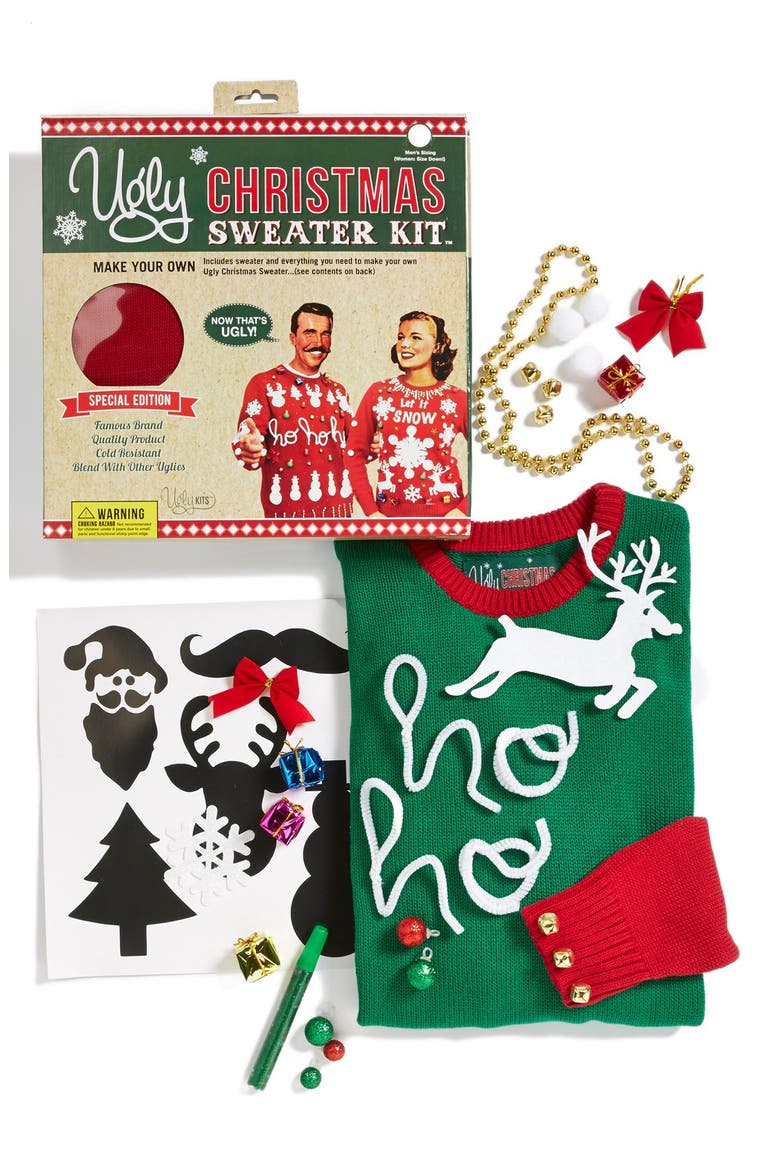 Colorblock Make-Your-Own Sweater Kit, Main, color, EMERALD
