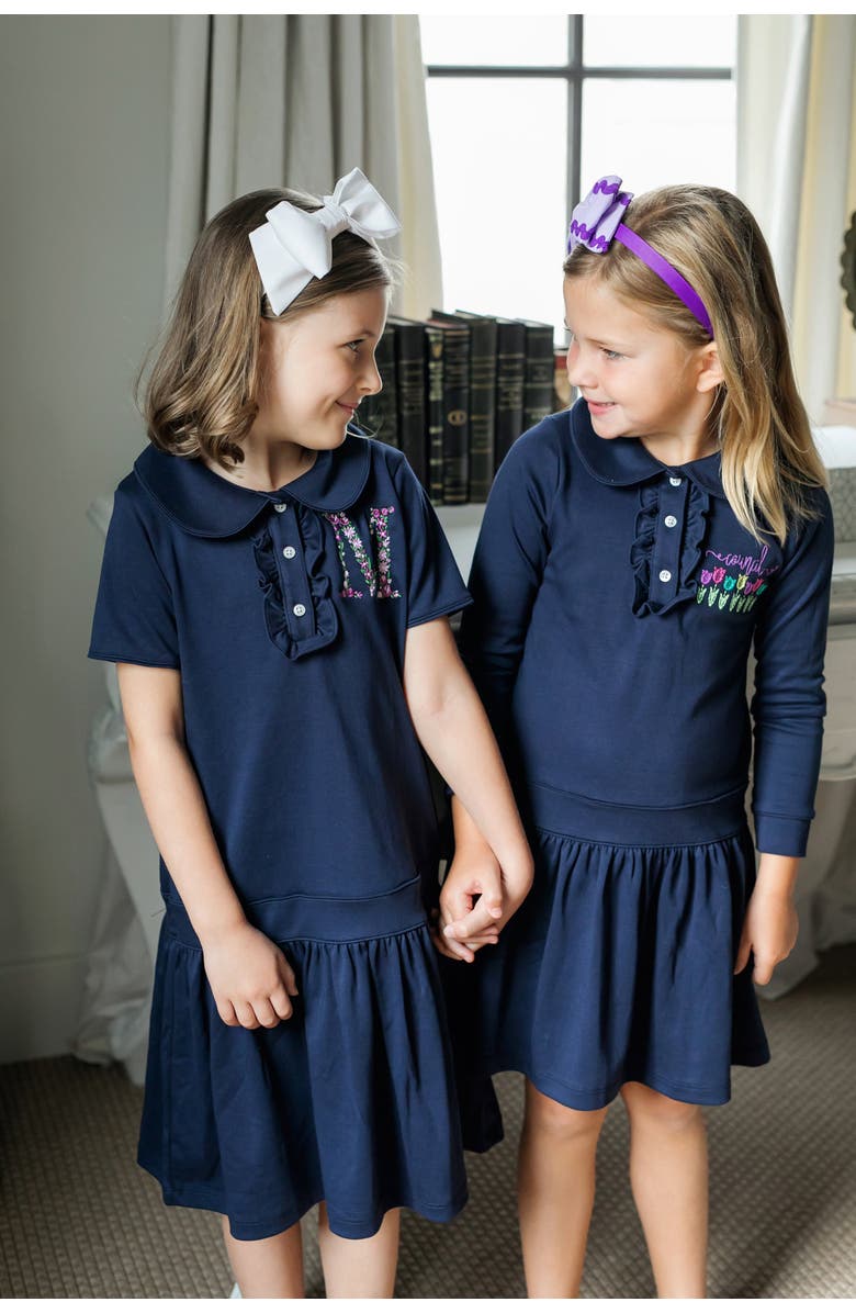 Lila and Hayes Hattie Girls' Dress, Alternate, color, Navy