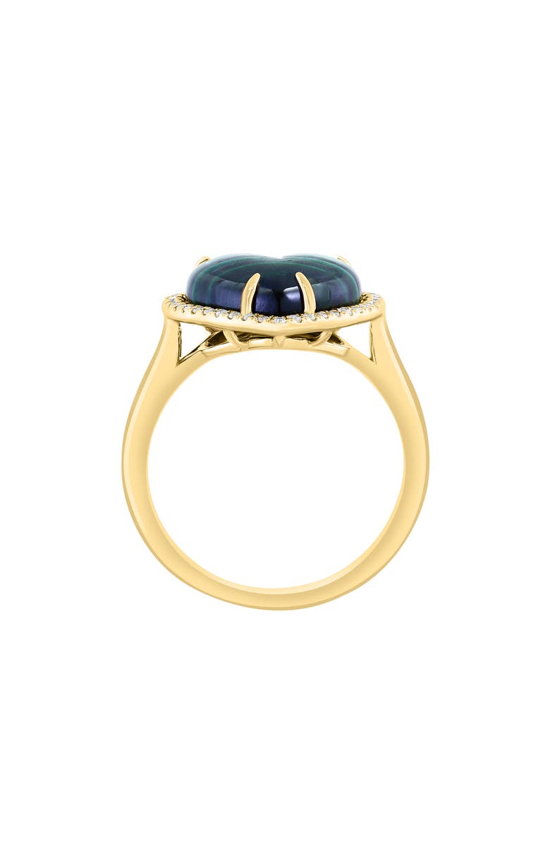 EFFY Diamond & Malachite Heart Ring, Alternate, color, Green