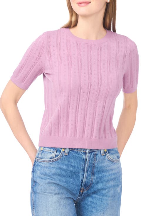 Pointelle Knit Sweater