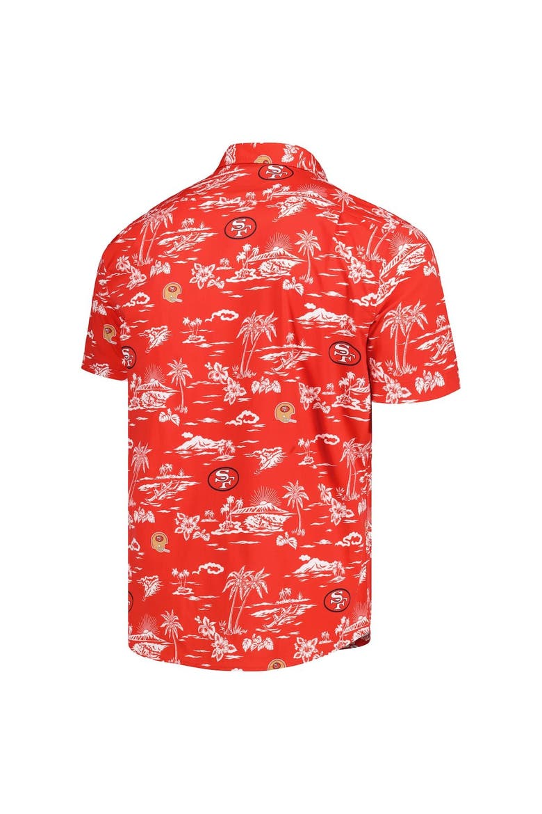 Men's Reyn Spooner Scarlet San Francisco 49ers Throwback Kekai Print Button-Up Shirt, Alternate, color, Scarlet