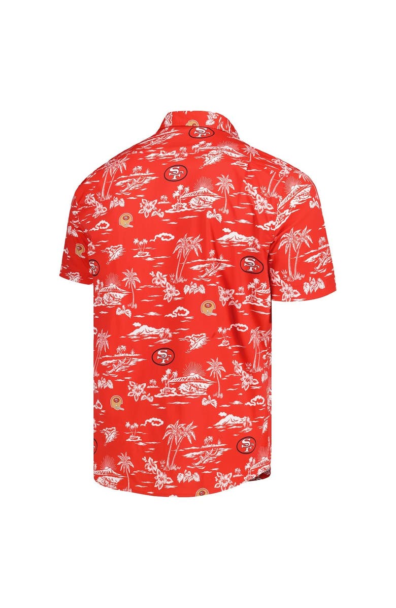 Reyn Spooner Men's Reyn Spooner Scarlet San Francisco 49ers Throwback Kekai Print Button-Up Shirt, Alternate, color, Scarlet