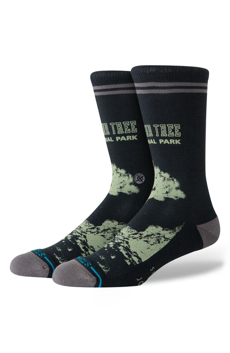 Stance Joshua Tree Crew Socks, Main, color, Black