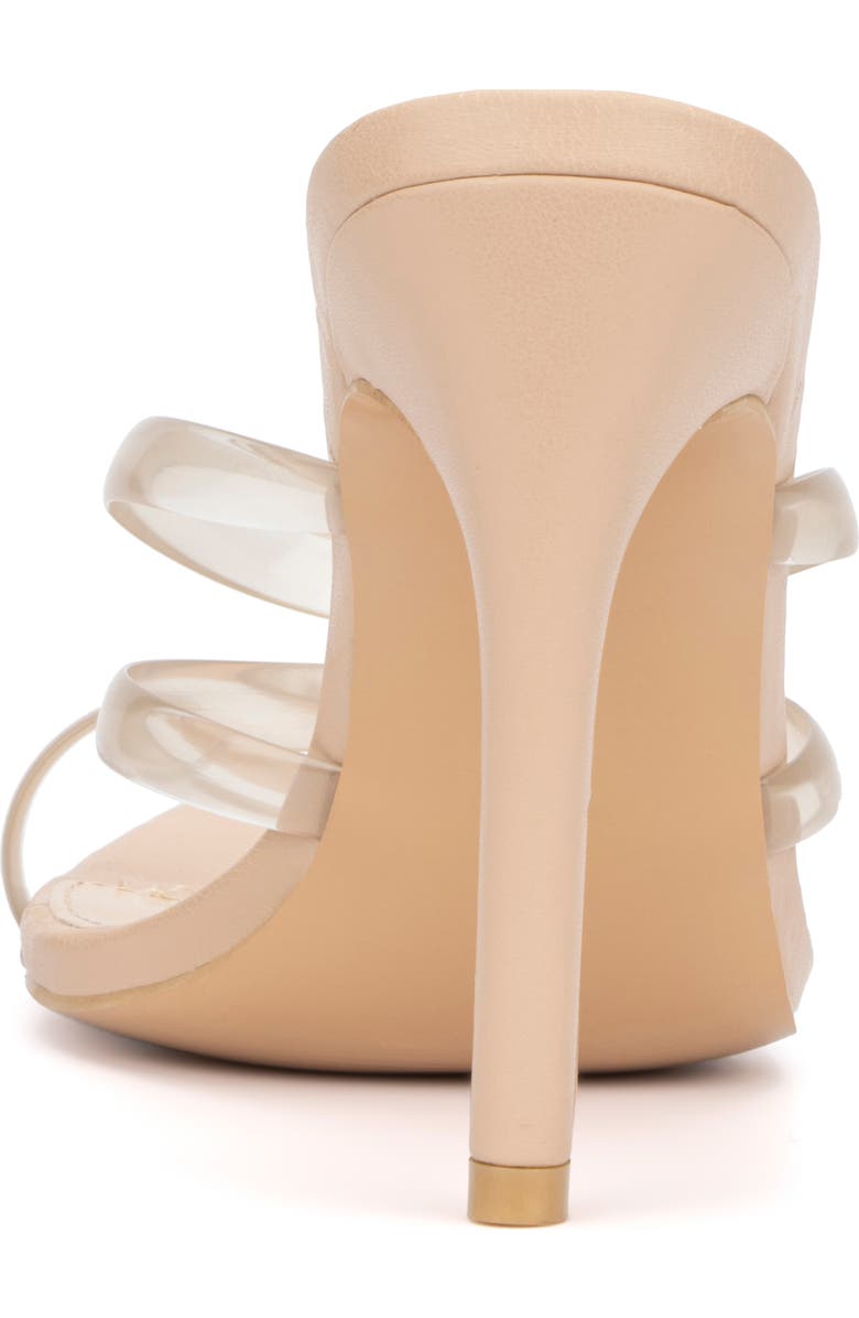 NEW YORK AND COMPANY Biana Clear Strappy Heeled Sandal, Alternate, color, Nude