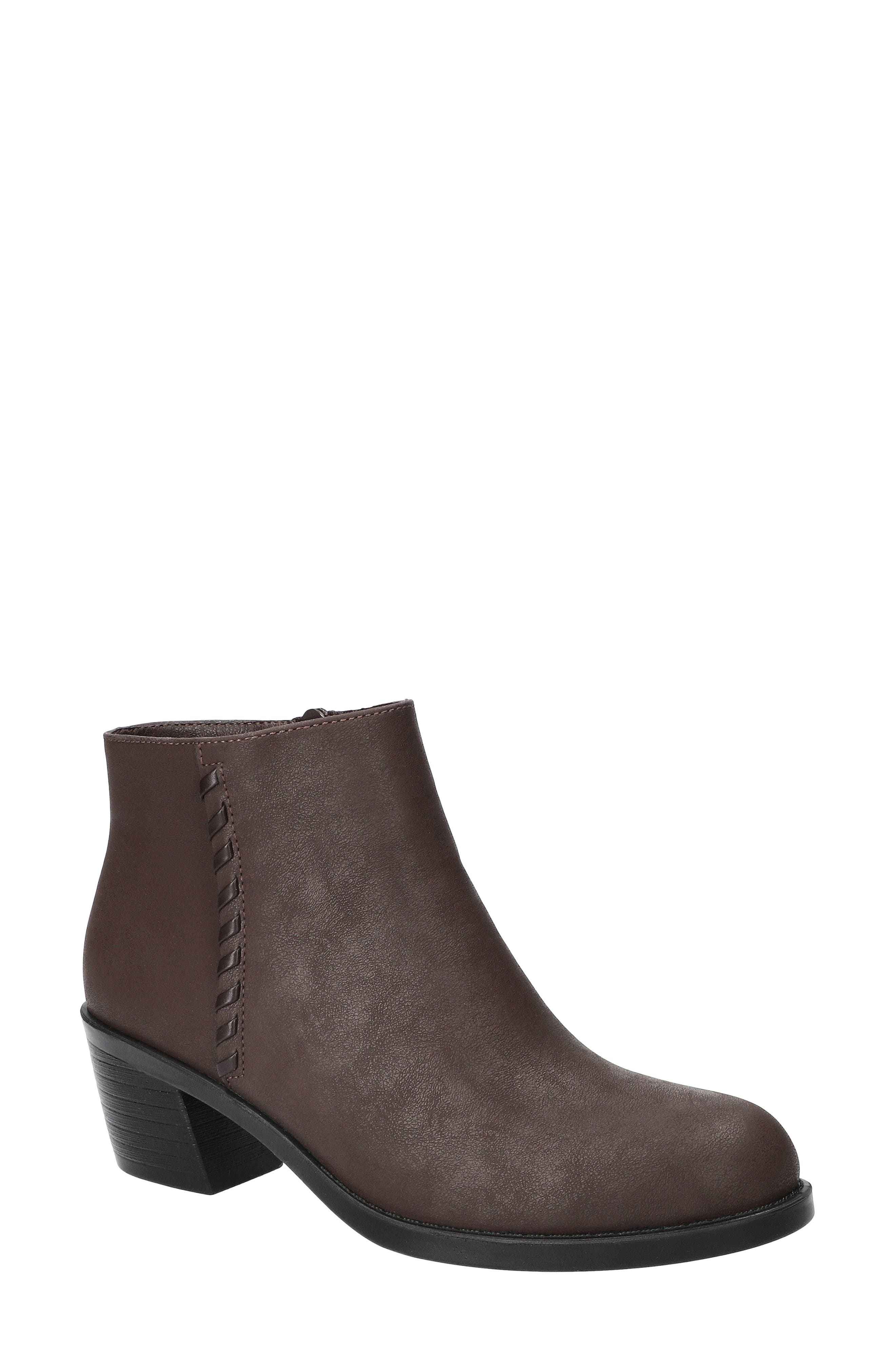 Belmont Faux Leather Bootie, Main, color, BROWN MATTE