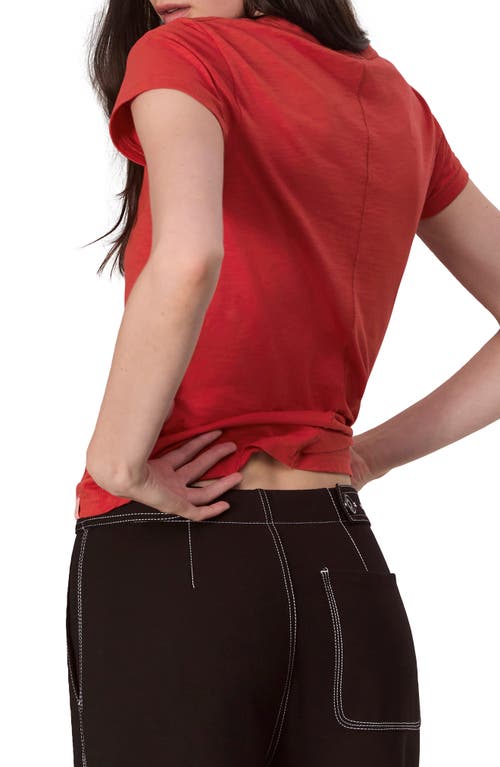 Rag & Bone The Slub Organic Pima Cotton T-shirt In Red
