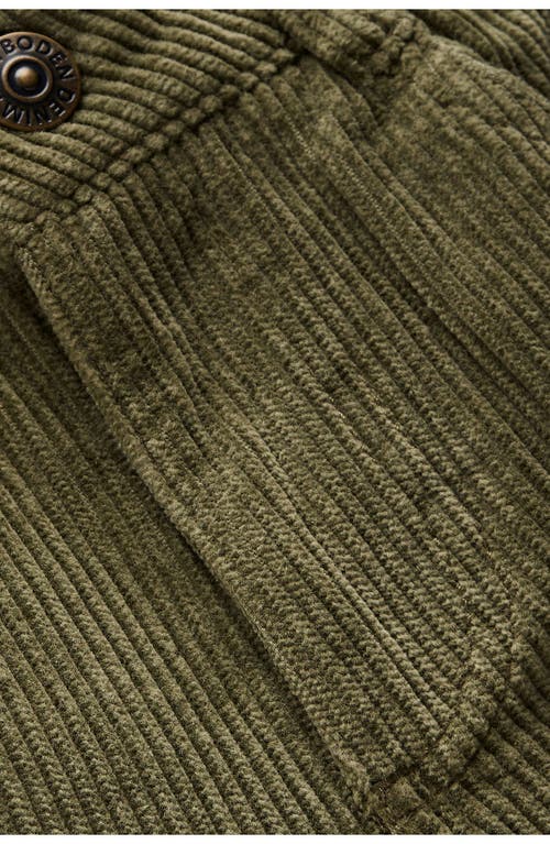 Mini Boden Kids' Wide Leg Corduroy Pants In Green