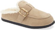 Prada Genuine Shearling Buckle Mule
