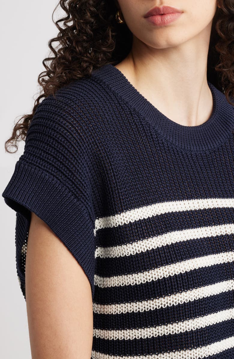 Nordstrom Crewneck Sweater, Alternate, color, Navy- Ivory T Lake Stripe