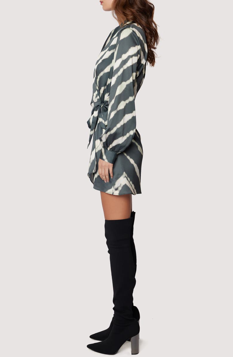 Lost + Wander Serra Elisa Print Long Sleeve Wrap Dress, Alternate, color, Green Multi