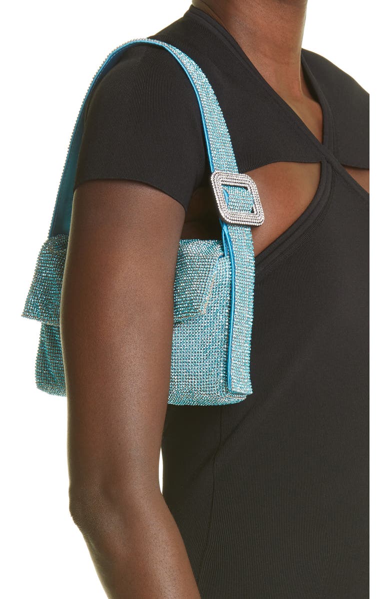 Benedetta Bruzziches Vitty Mignon Crystal Mesh Shoulder Bag, Alternate, color,