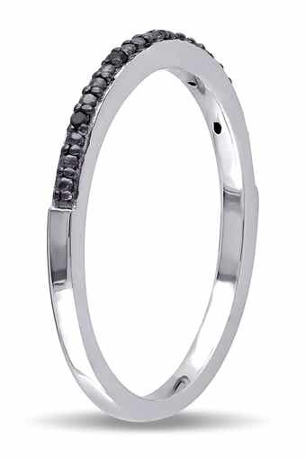 Sterling Silver Black Diamond Band Ring - 0.03ct.