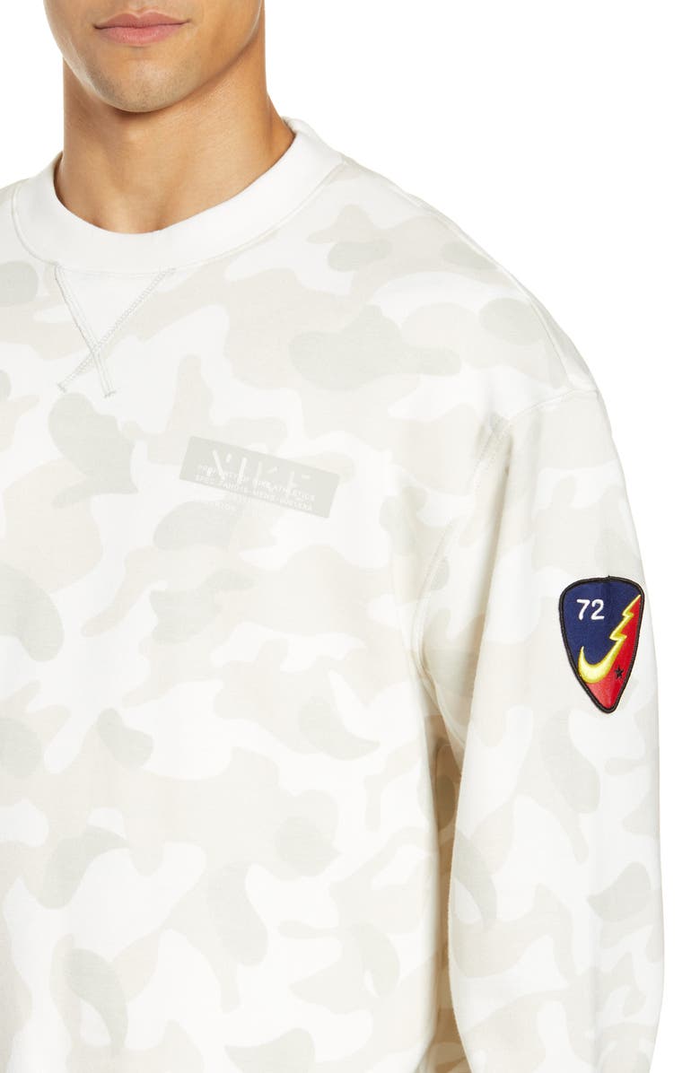 Nike Sportswear Camo Crewneck Sweatshirt, Alternate, color, 