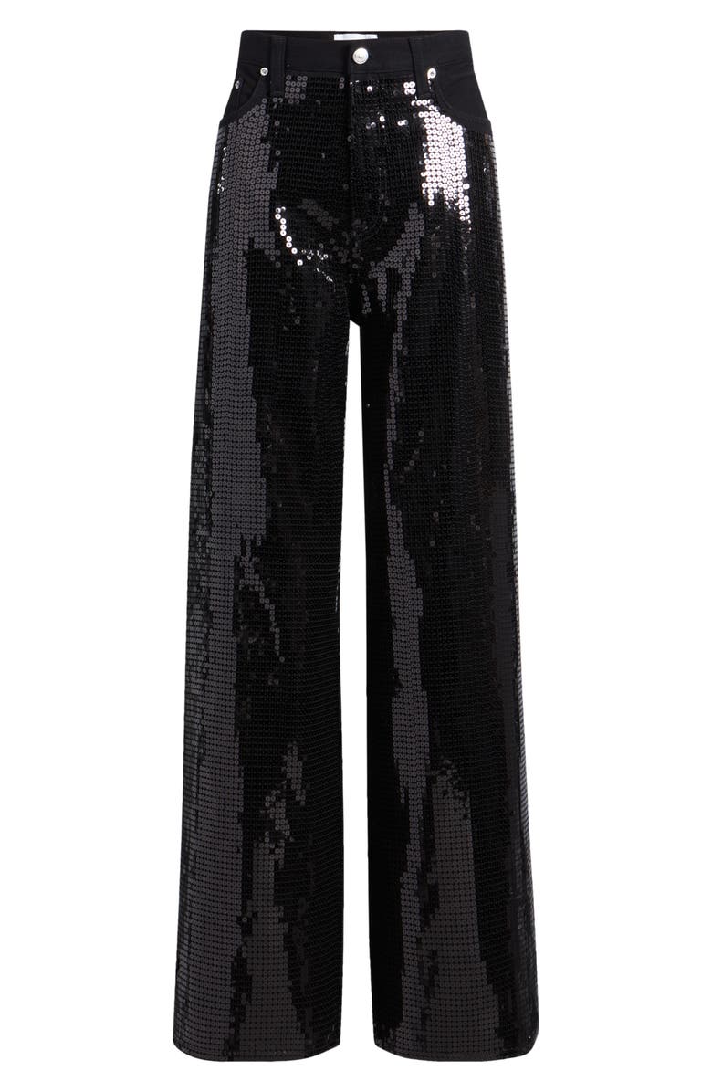Sam Edelman Bianka Sequin High Waist Wide Leg Jeans, Main, color, 