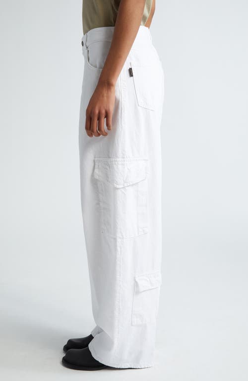 Haikure Bethany Cotton & Linen Twill Cargo Pants In White