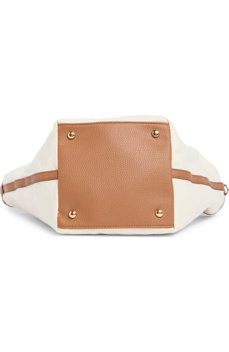 Nanette Lepore Canvas Scoop Satchel, Alternate, color, Unbleached -Hazelnut