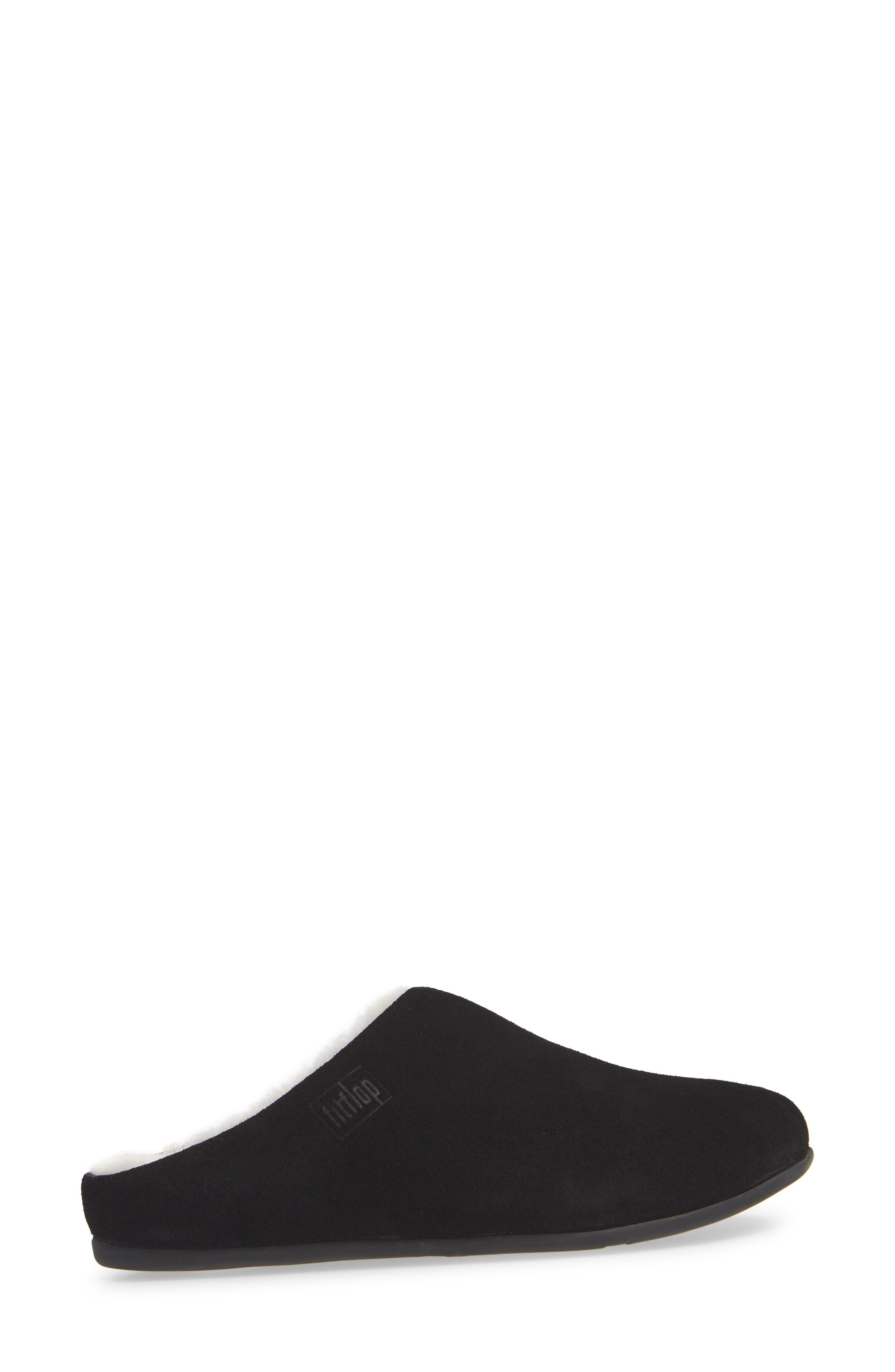 Chrissy Genuine Shearling Lined Mule, Alternate, color, BLACK SUEDE