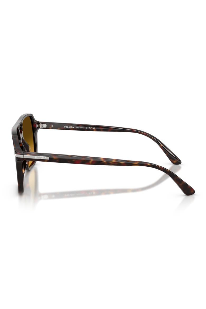 55mm Gradient Pilot Sunglasses, Alternate, color, ROOT HAVANA / YELLOW BROWN