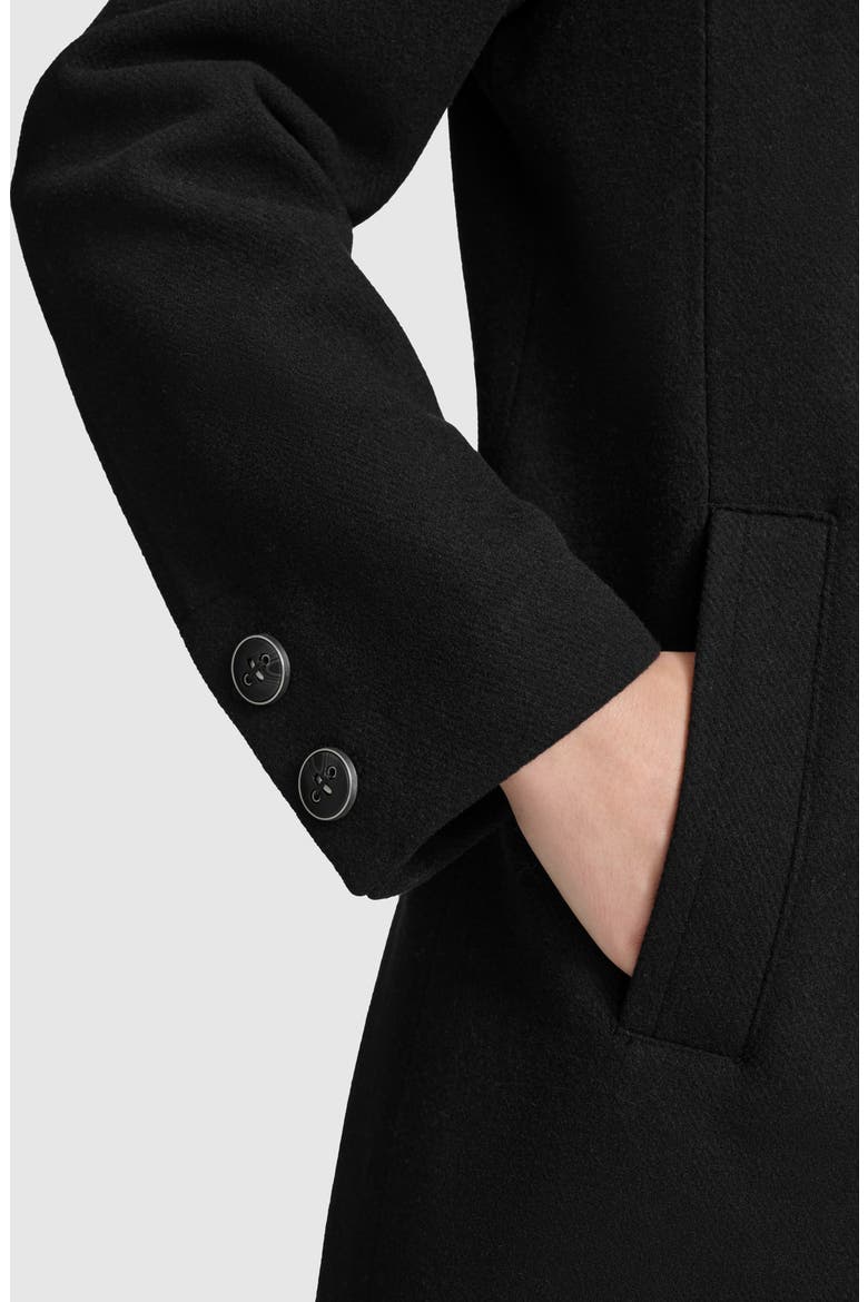 Sloane Wool Blend Walker Coat, Alternate, color, BLACK