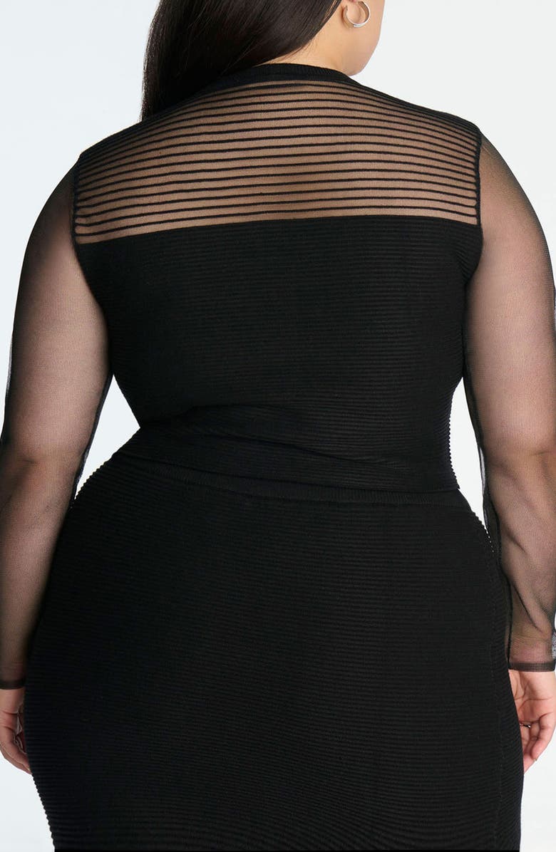 ELOQUII Illusion Rib Sweater, Alternate, color,