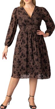 Kiyonna Melanie Floral Mesh Cocktail Dress