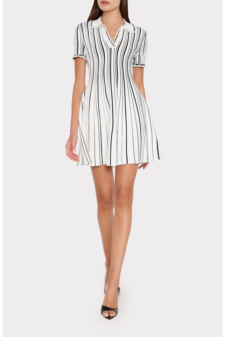 Kenna Knit Minidress, Main, color, BLACK/ WHITE