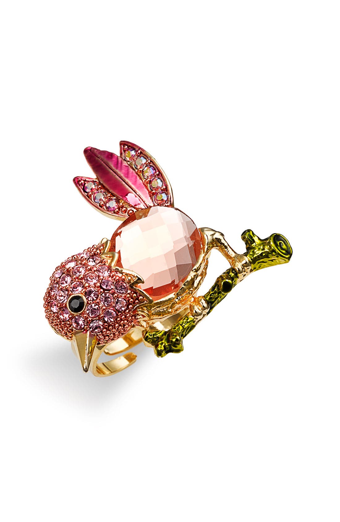 Cara Accessories 'Critters' Hummingbird Crystal Stretch Ring (Women ...