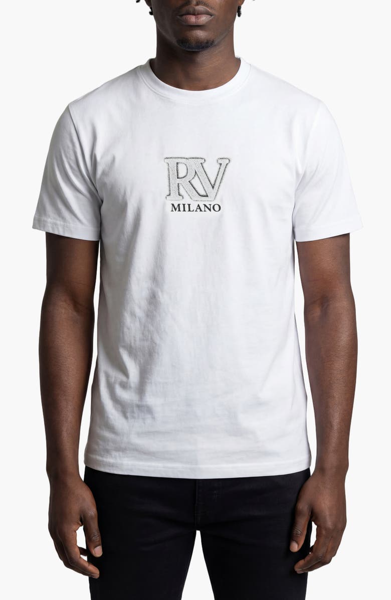Roberto Vino Front Brush Slim fit Tee, Main, color, White