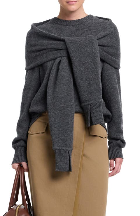 Crewneck Cotton Shrug Sweater