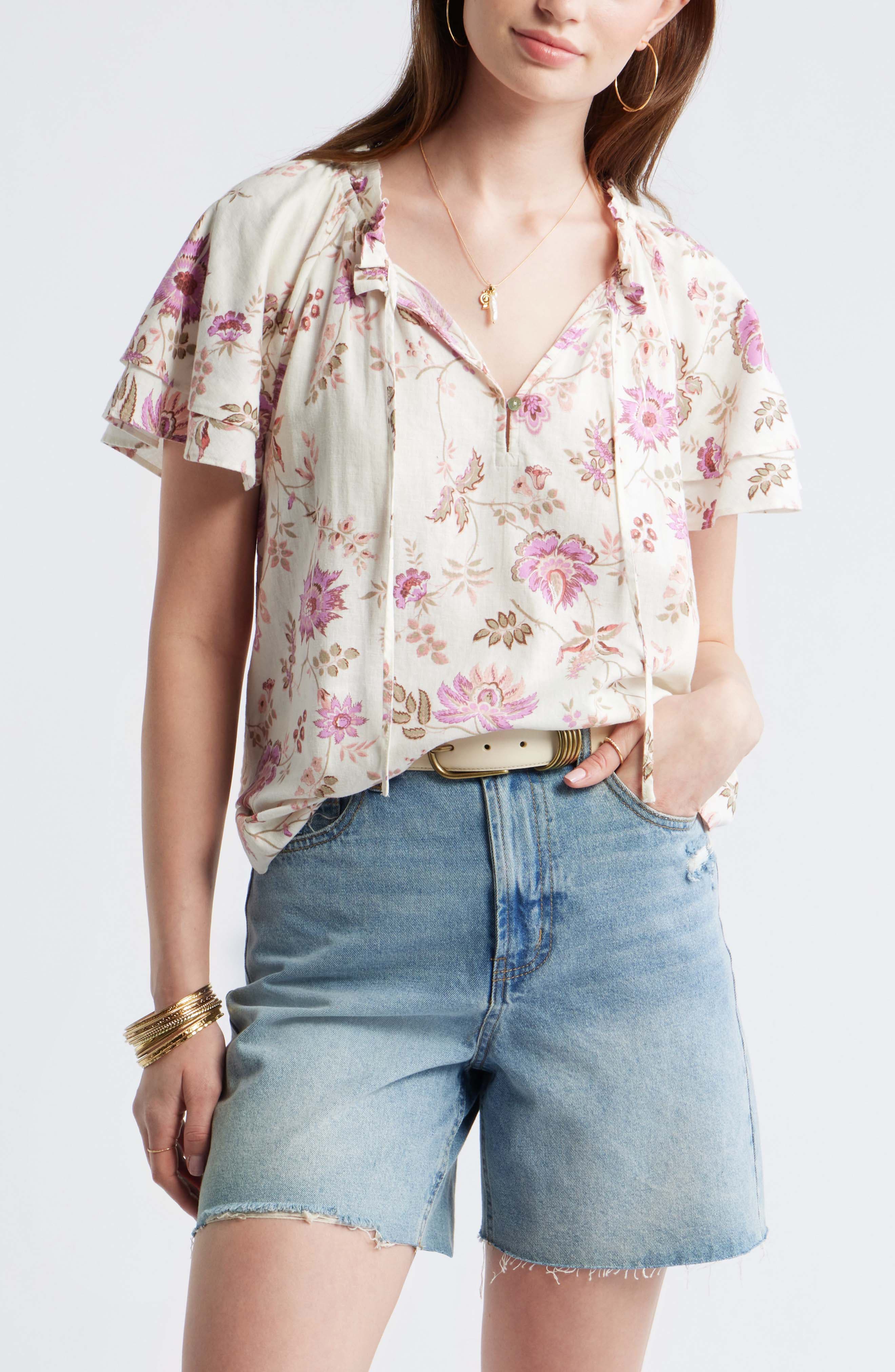 IVORY- PINK COTTAGE FLORAL