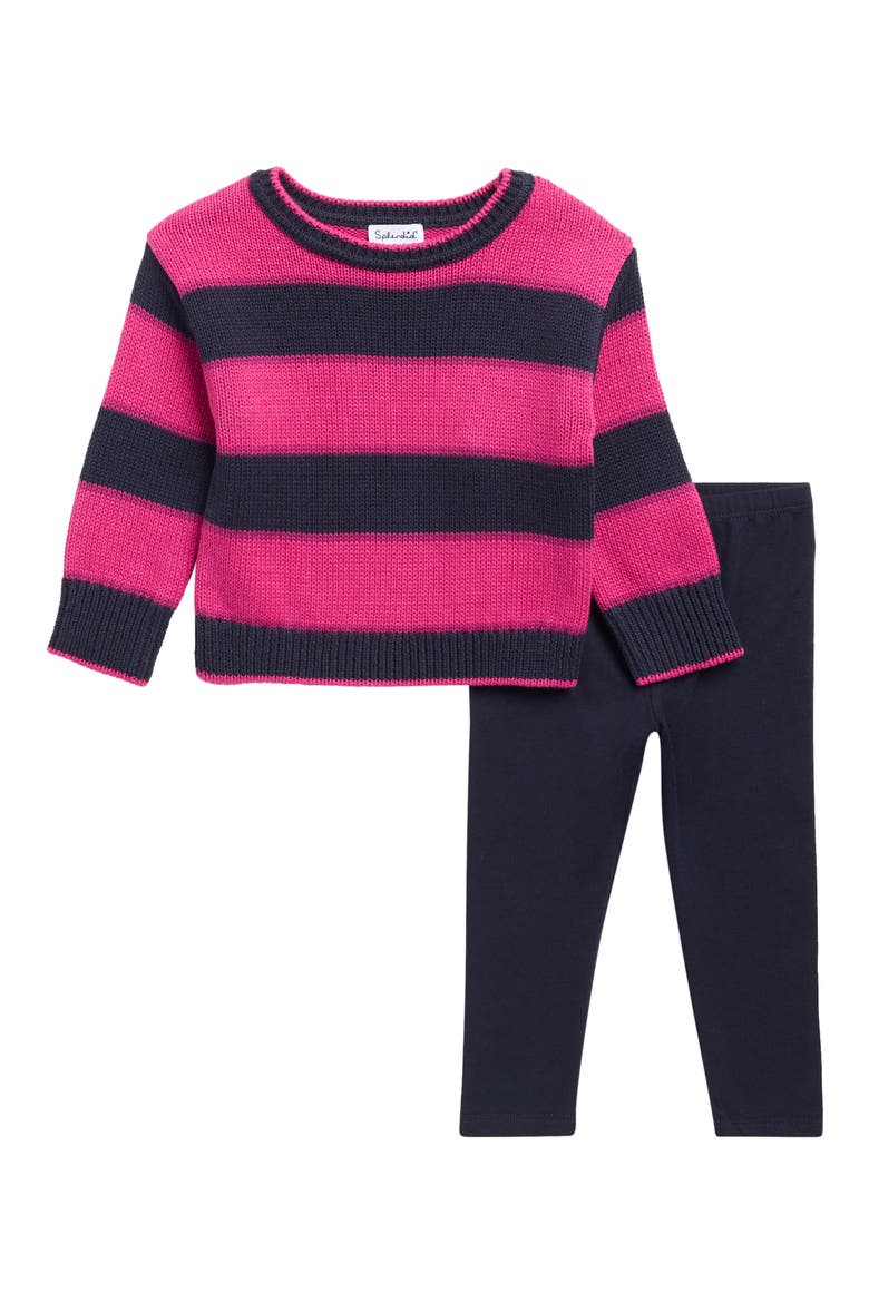 Celeste Stripe Sweater & Leggings Set, Main, color, INKWL/ ELTRC RSE