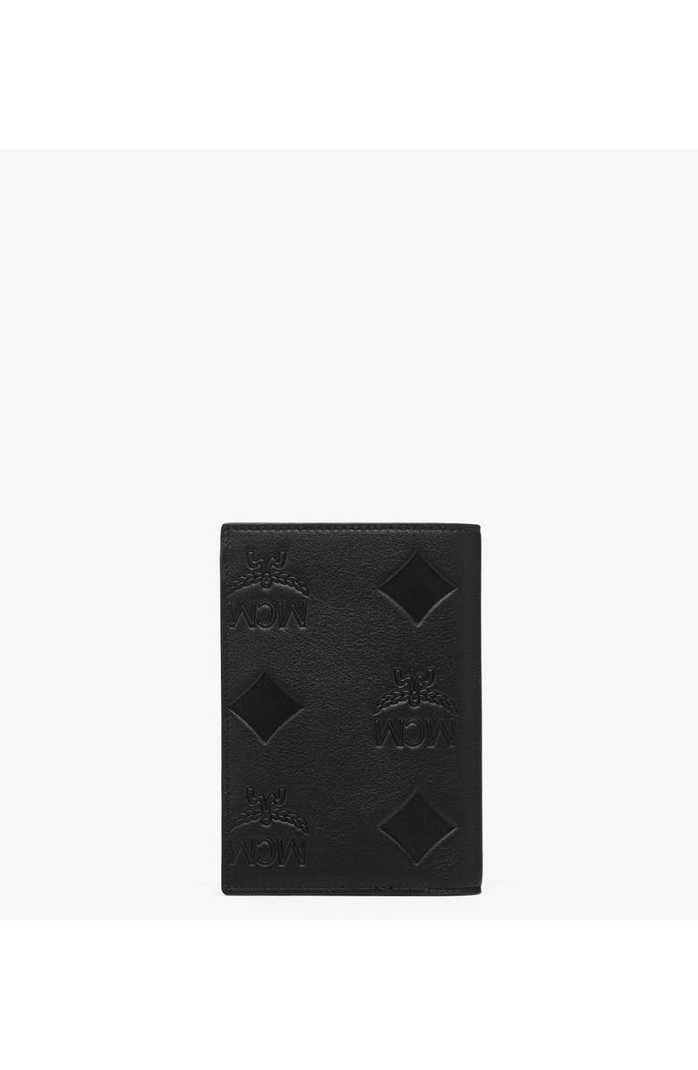 MCM Ottomar Passport Holder in Maxi Monogram Leather, Alternate, color, Black