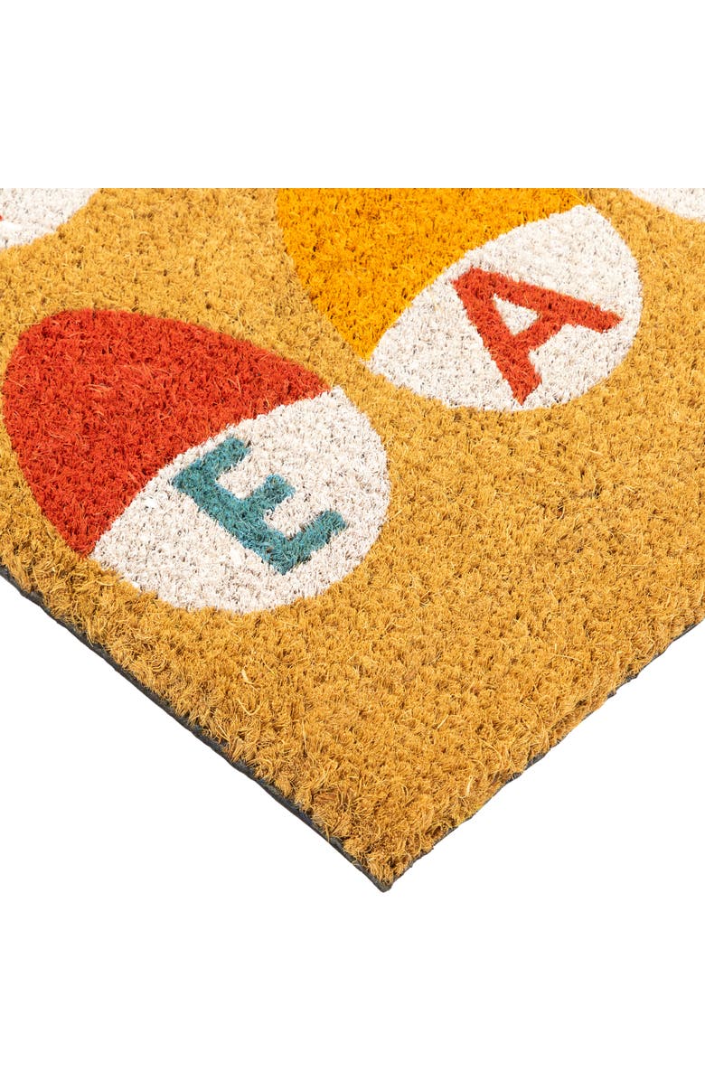 Northlight Natural Coir Happy Easter Egg Outdoor Doormat 18" x 30", Alternate, color, Multi