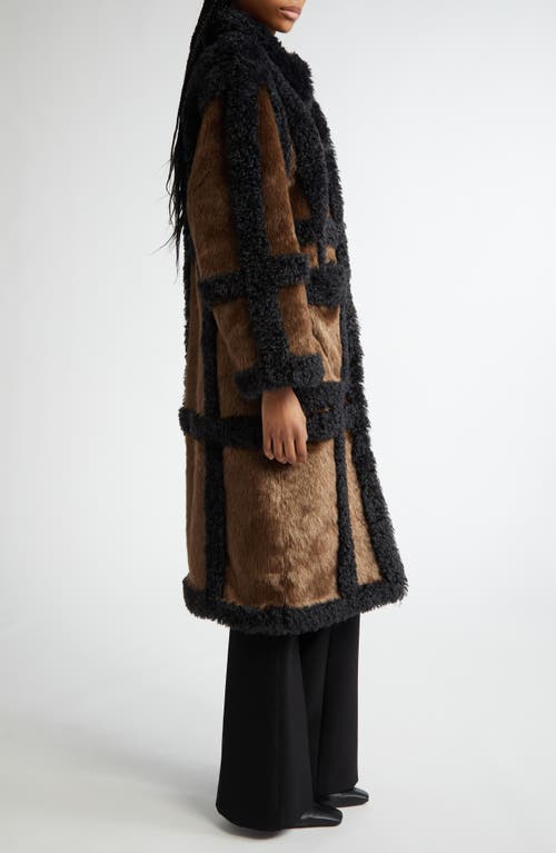 Stand Studio Hayden Oversize Faux Fur Coat In Black