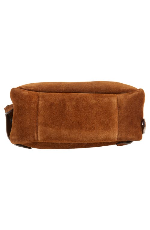 Tory Burch Mini Romy Suede Bucket Bag In Brown