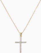Electric Picks Dove Cubic Zirconia Cross Necklace