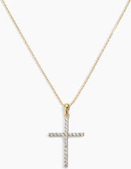Electric Picks Dove Cubic Zirconia Cross Necklace